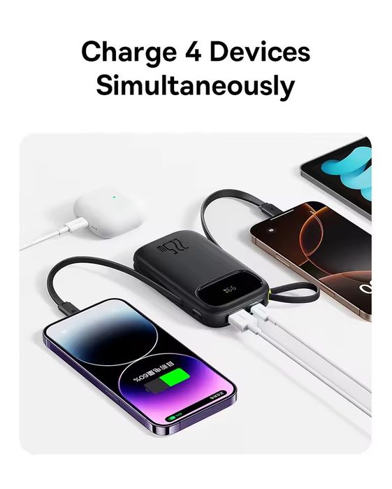 Power Bank Baseus 20000mAh 22.5W з вбудованим кабелем