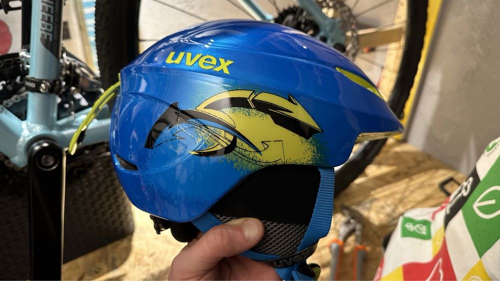 Kask narciarski UVEX u-kid blue-lime