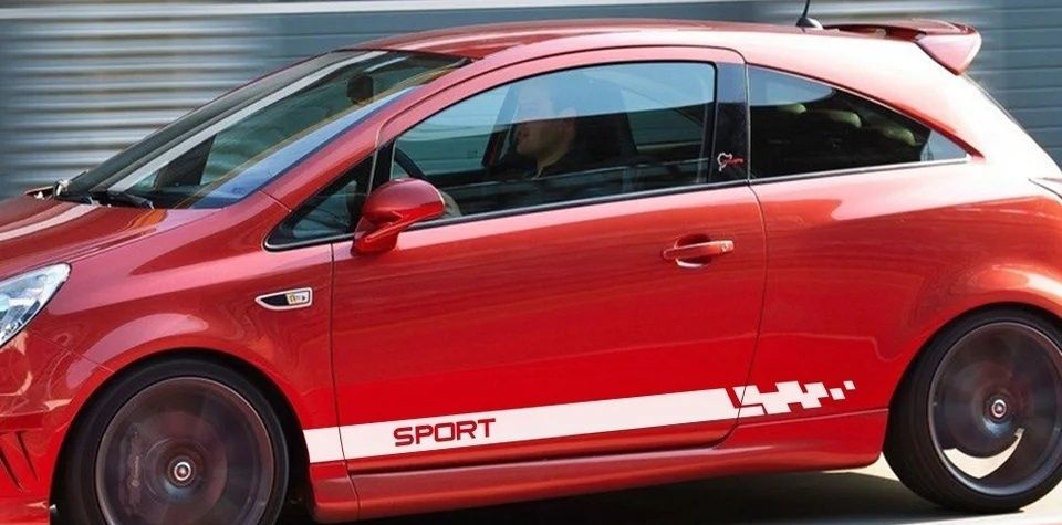 Naklejki białe 6szt. Sport/OPC/Combo. Wysyłka InPost