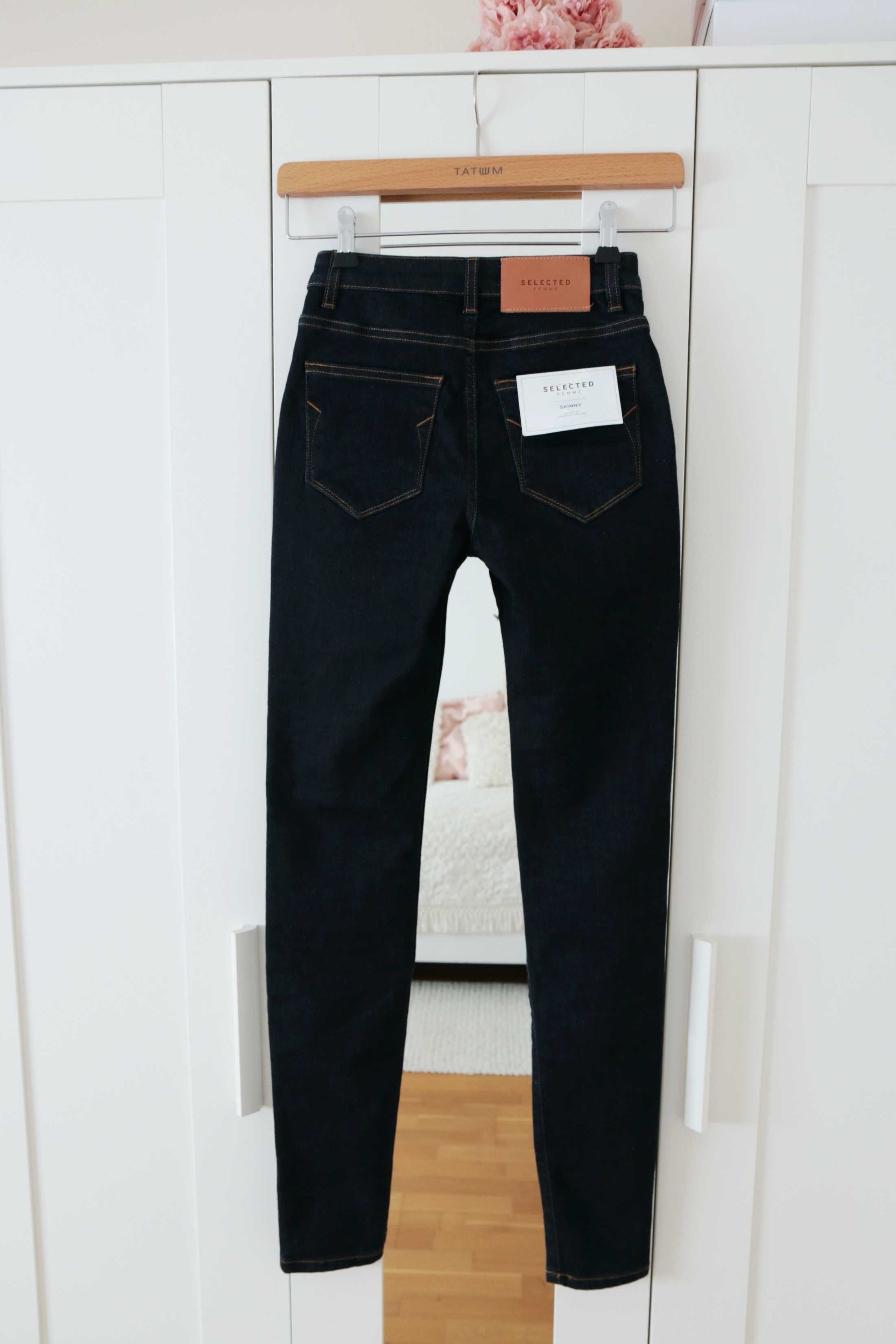 Spodnie jeansy SELECTED FEMME W25 L32 skinny XS zalando cos markowe