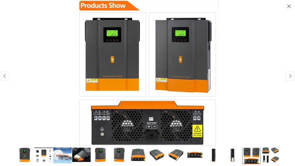 Гібридний сонячний інвертор 3,2 КВА-24 В EASUN 3,2 кВт