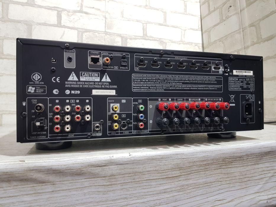 7.1 AV ресивер DENON AVR-1912,*7x125 Вт, HDMI, USB, 3D,б/у з