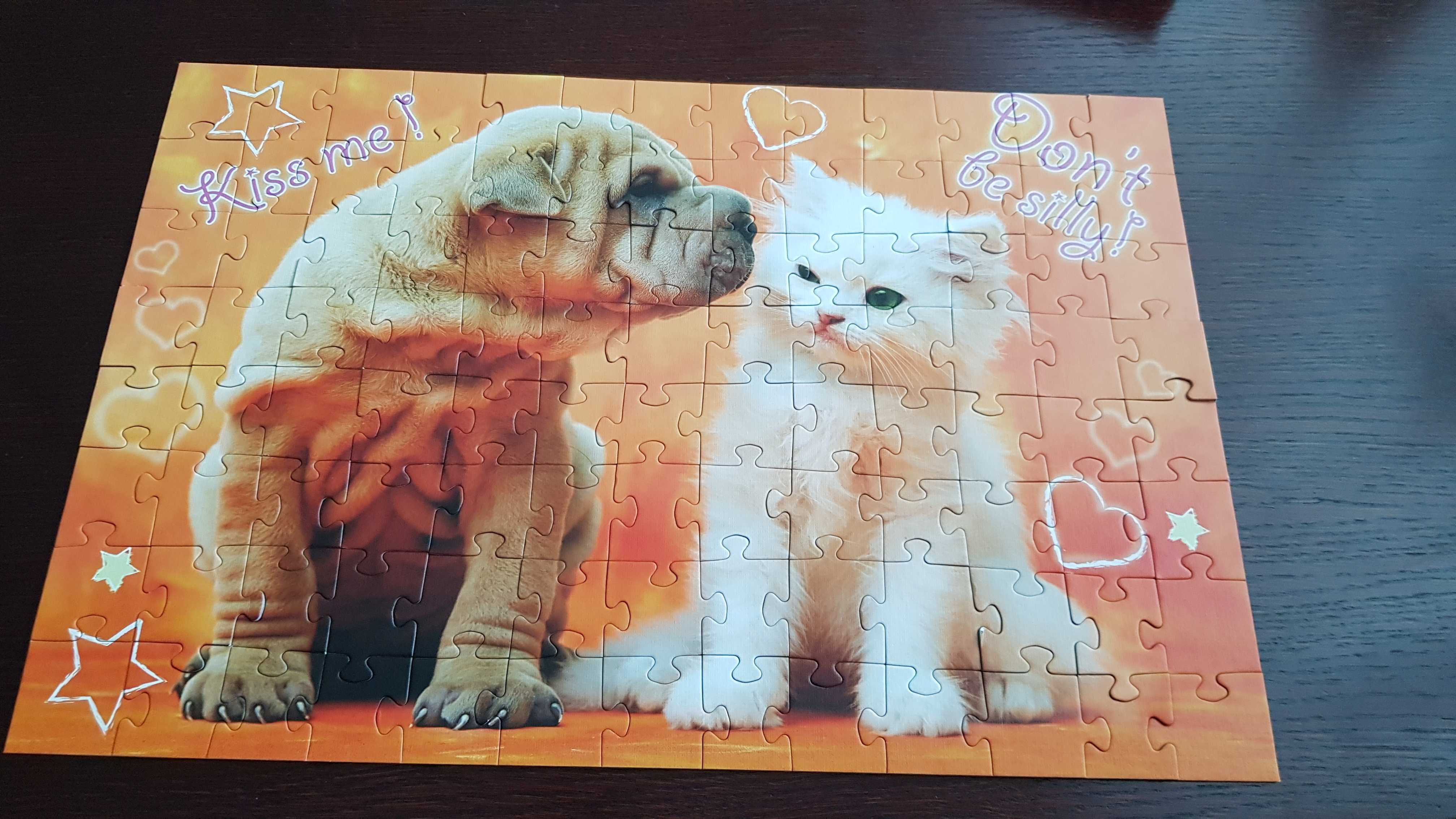 Puzzle kot i pies 100 elementów Trefl