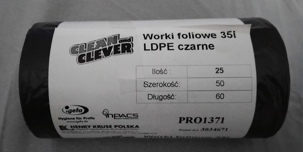 Worki na śmieci 35L