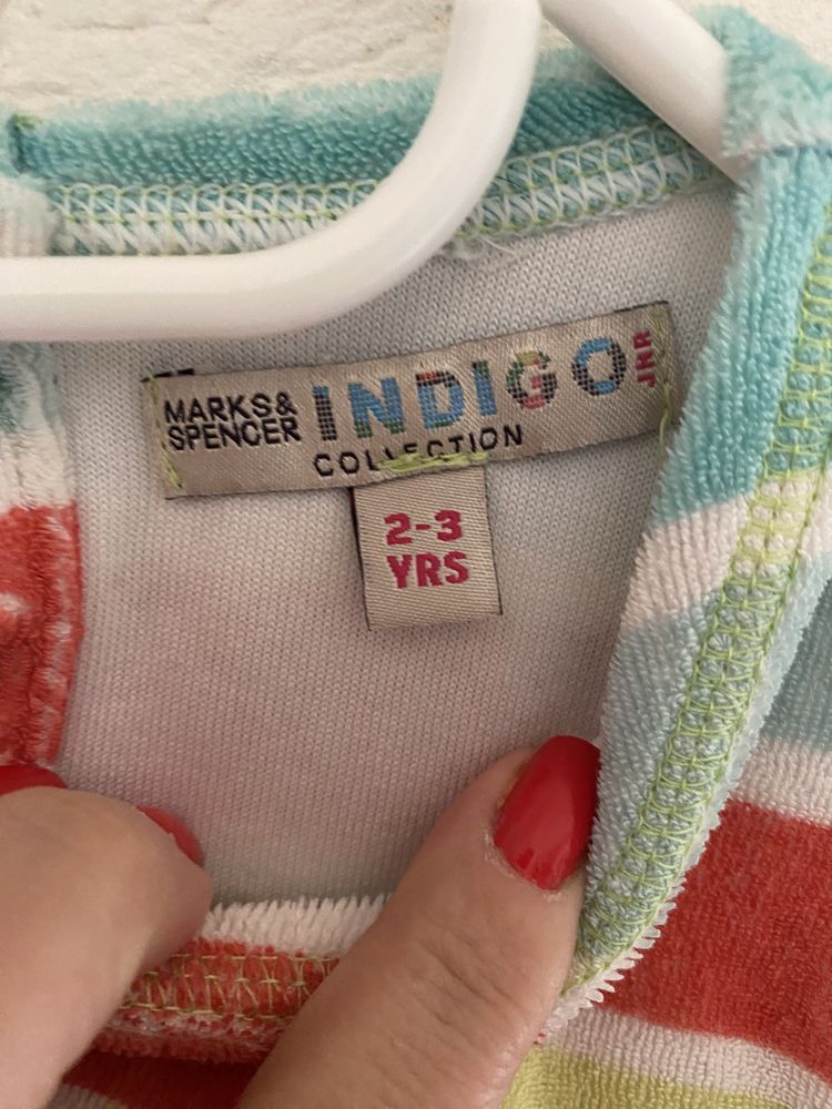 Sukienka frotte na plażę Marks&Spencer Indigo