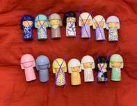 Кокеши куклы ляльки SKINCITY Miniature Kokeshi Doll