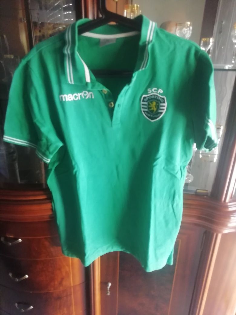 Polo do Sporting Macron tamanho xl