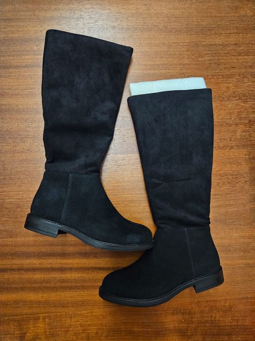 Нові сапоги замшеві 41