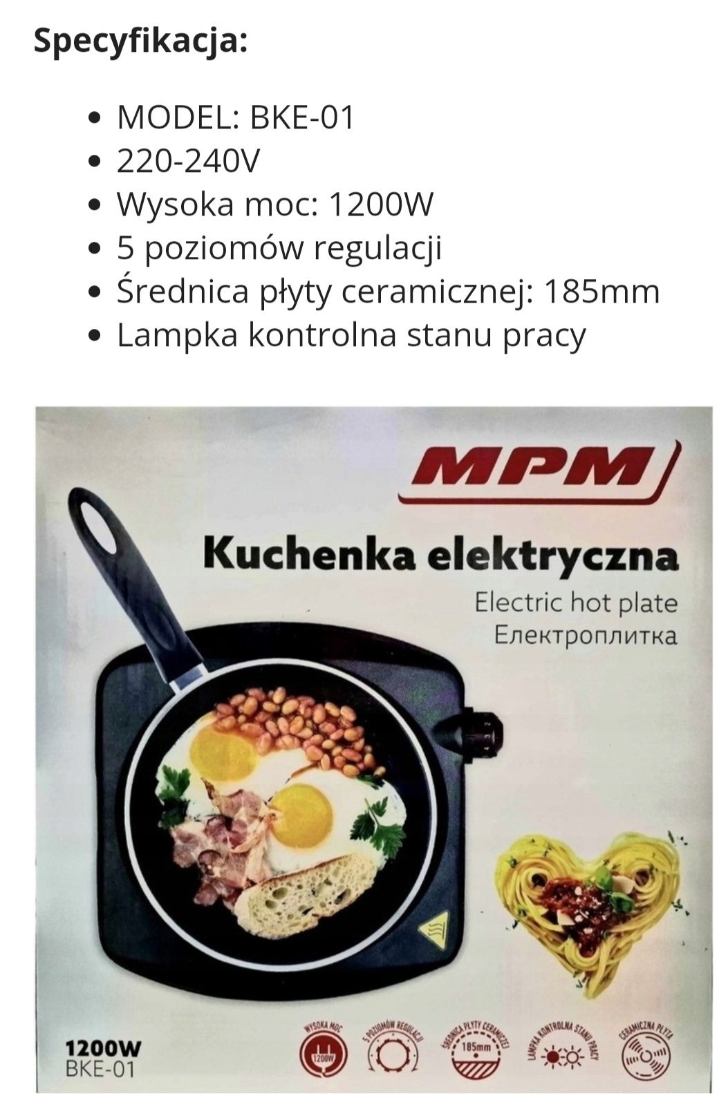 Kuchenka przenośna MPM