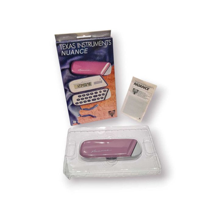 Calculadora Vintage Texas Instruments NUANCE (1988) c/ Caixa e Manual