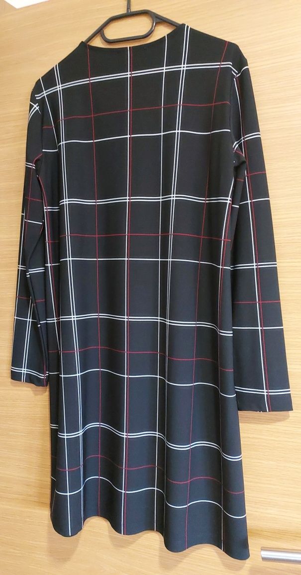Vestido Preto Quadrados Multicolor, TM
