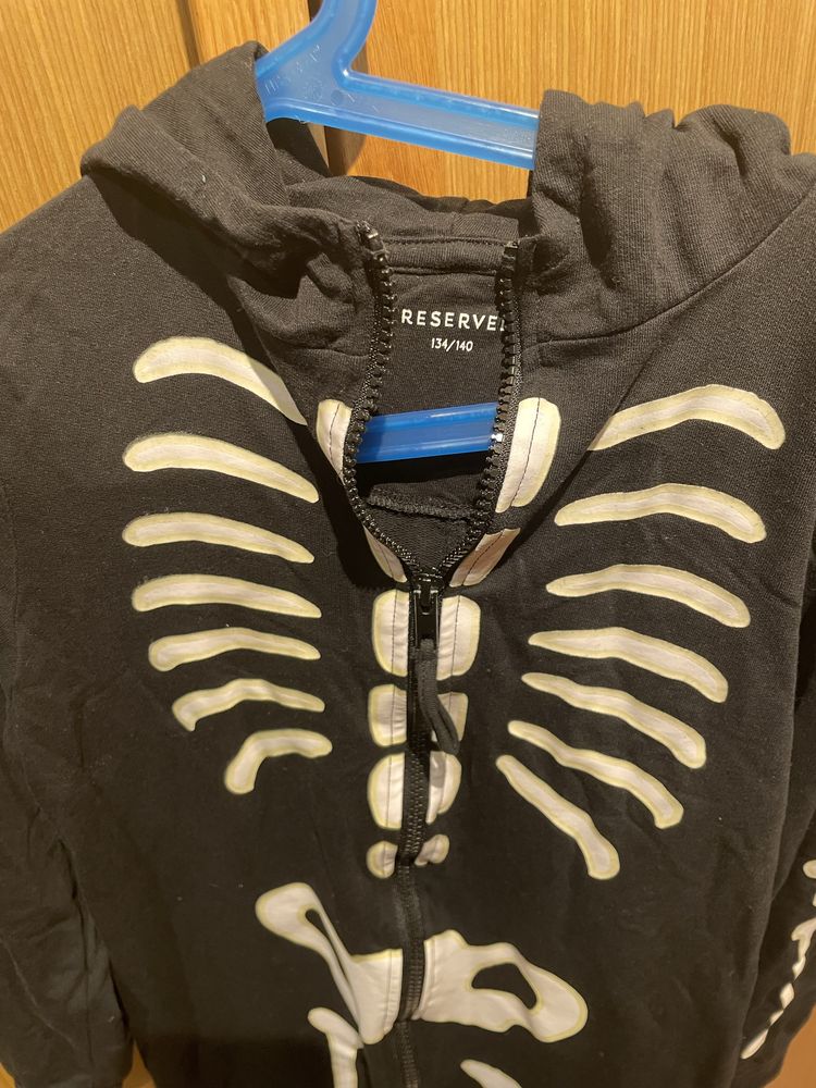 Swiecący kombinezon kościotrup Reserved kostium przebranie Haloween