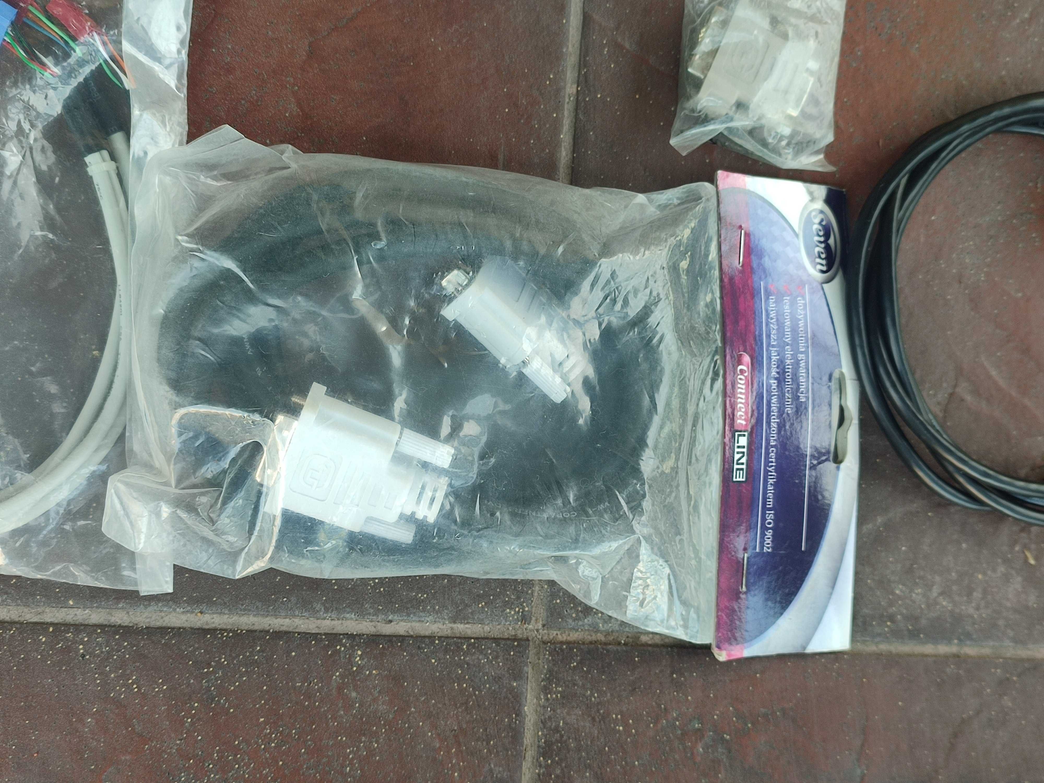 Kable zestaw USB RJ SATA PATA DVI serial spliter przejściówka