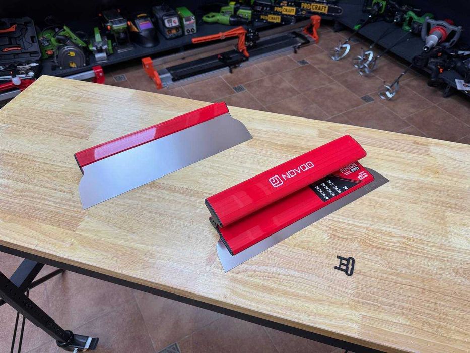 Будівельний Шпатель Novqo 400 мм з нержавійка | Змінне лезо 0.5мм