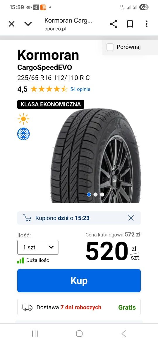 Nowe Opony Kormoran 225/65 r16C