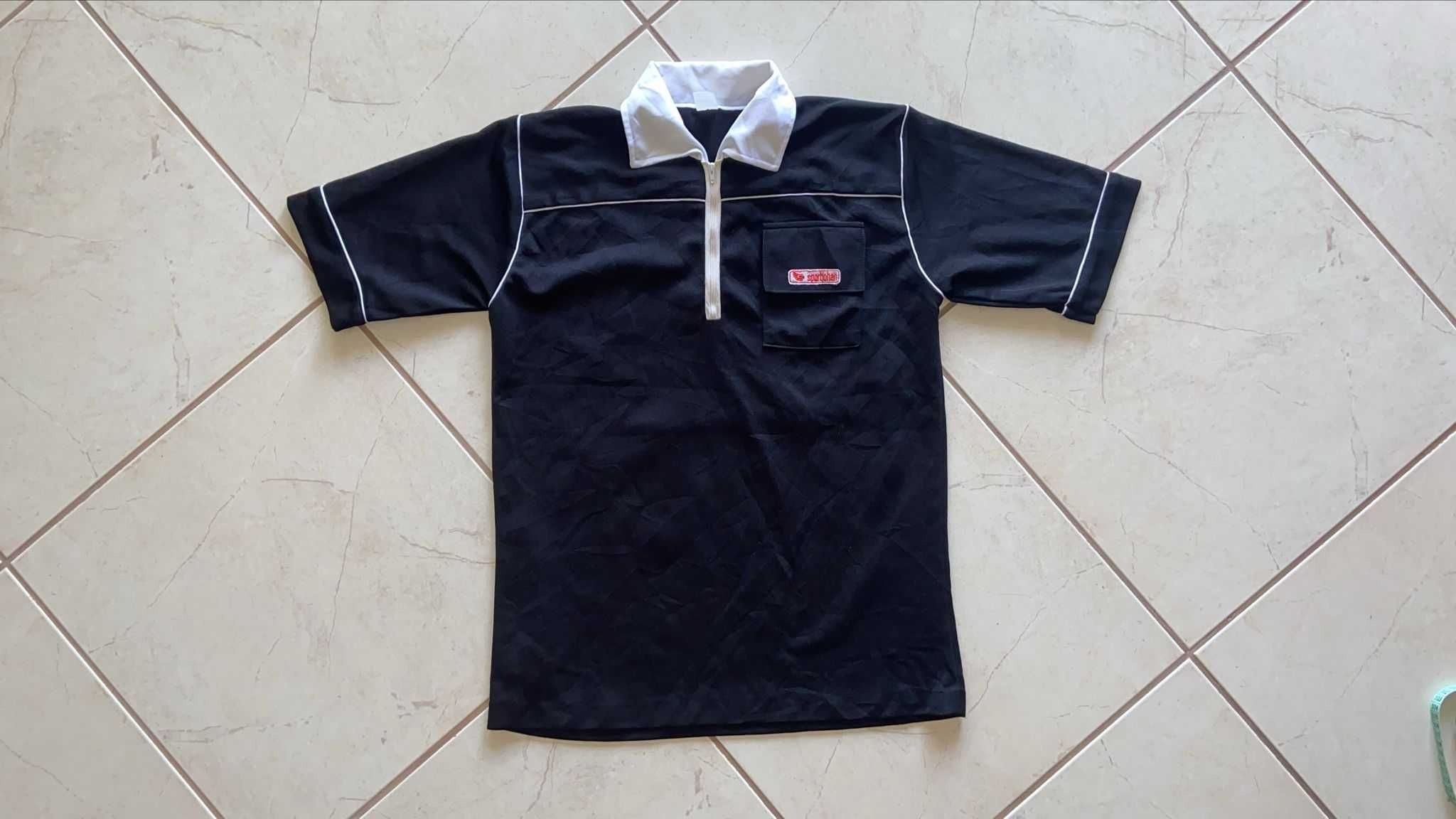 Sportjohan Black Zip-Up Jacket with White Piping