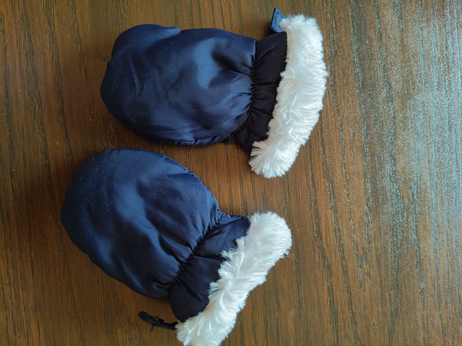 Rękawiczki narciarskie zimowe chrzest 56/62