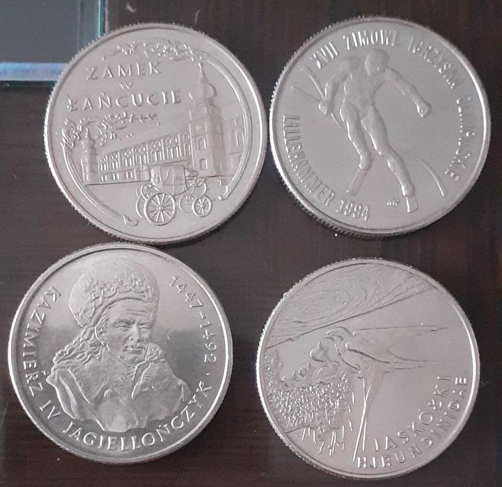 dwie monety 20000 zł z 1993 roku.