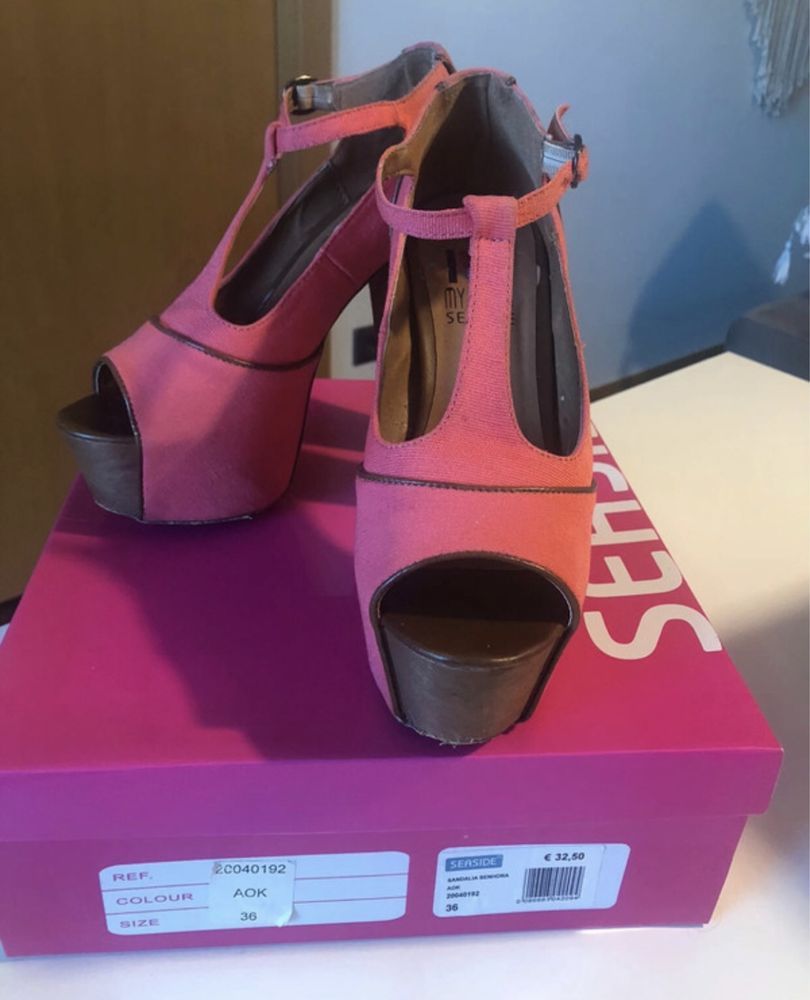 Vendo sapatos rosa