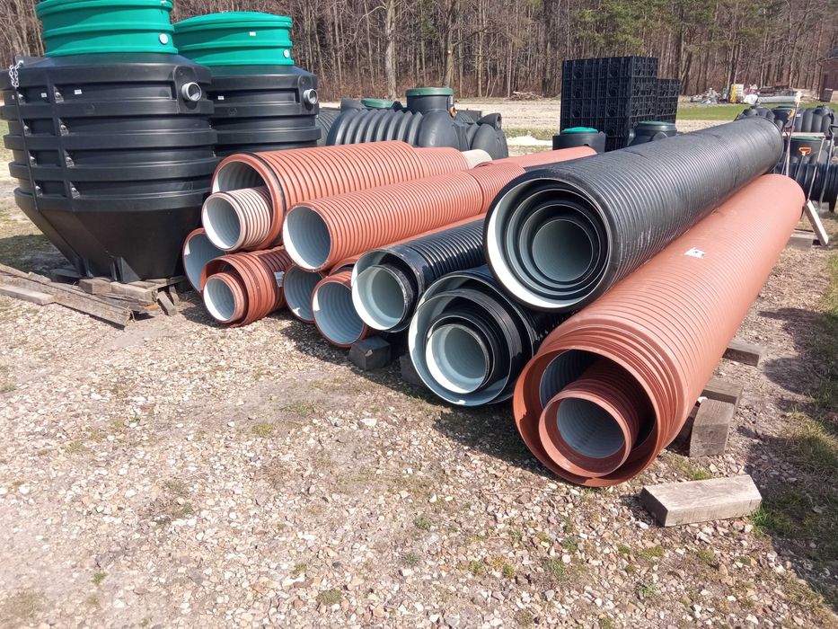 Karbowana podwójna rura fi 300, 315, 400, 500, 600 na przepust mostek