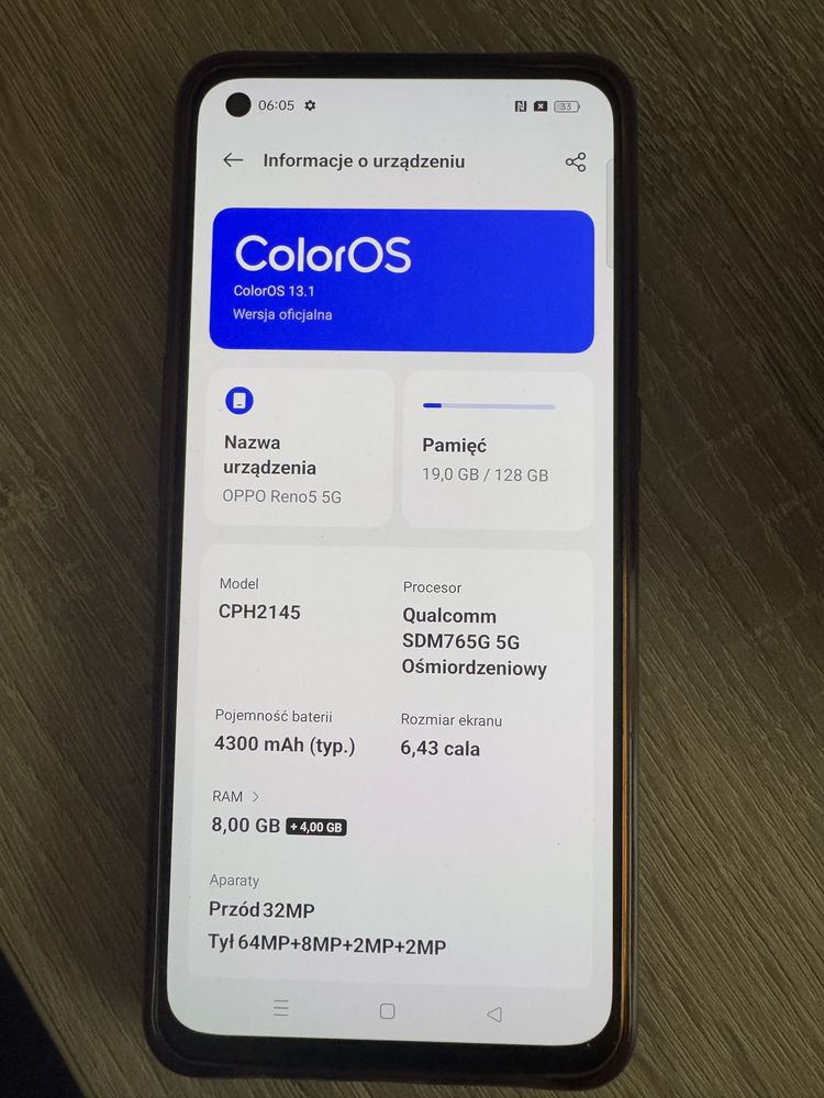 Oppo reno 5 5g 128gb