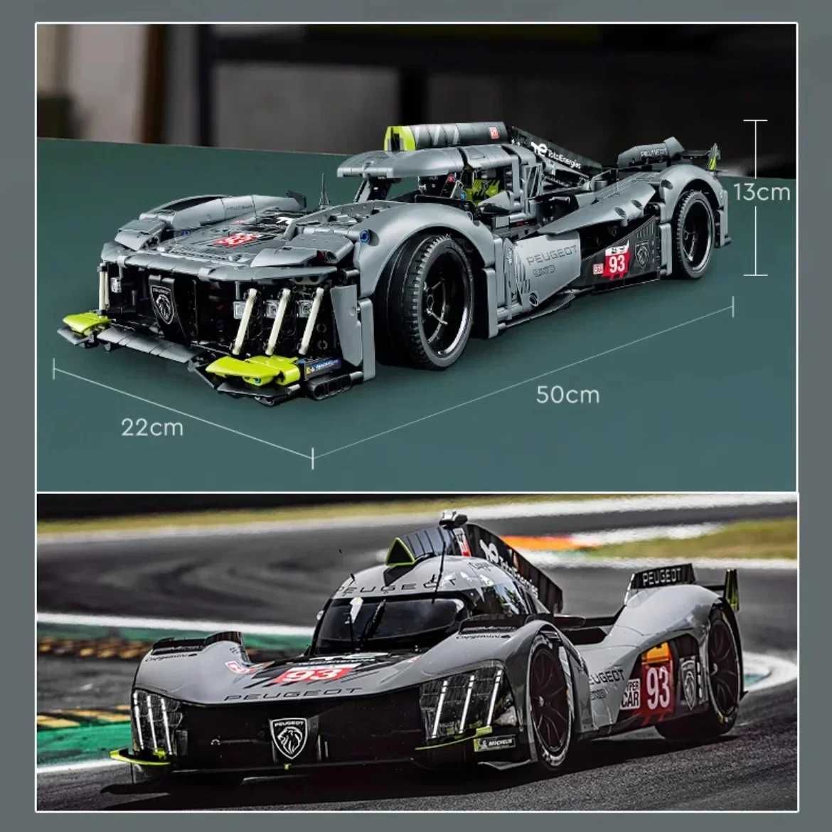 Lego Technic 42156 PEUGEOT 9X8 24H Le Mans Hybrid Hypercar 1775 деталі