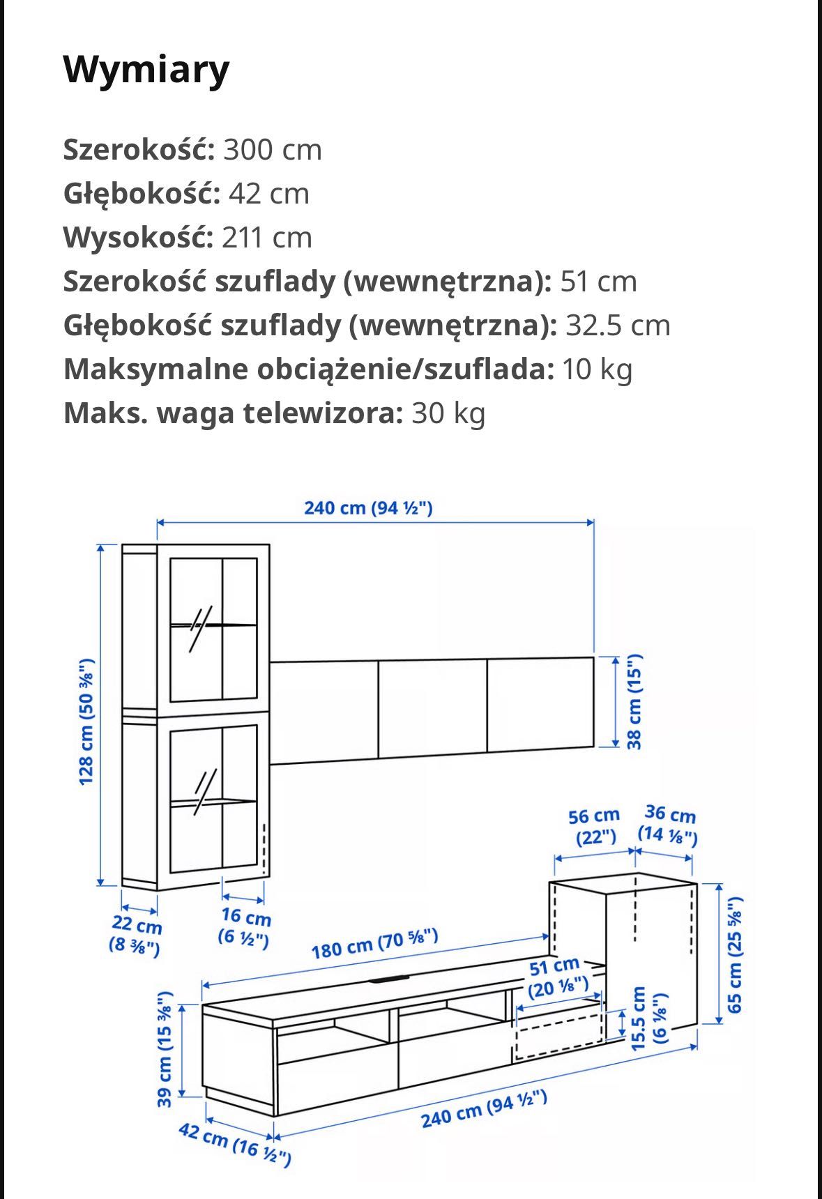 Zestaw RTV IKEA Besta