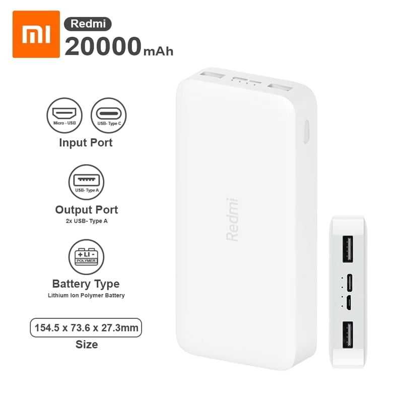 Power Bank Xiaomi Redmi 20000mAh 18W (VXN4304GL) Павербанк Оригінал