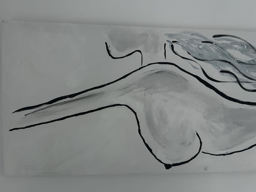 Obraz ręcznie malowany kobieta kobiece ciało akt