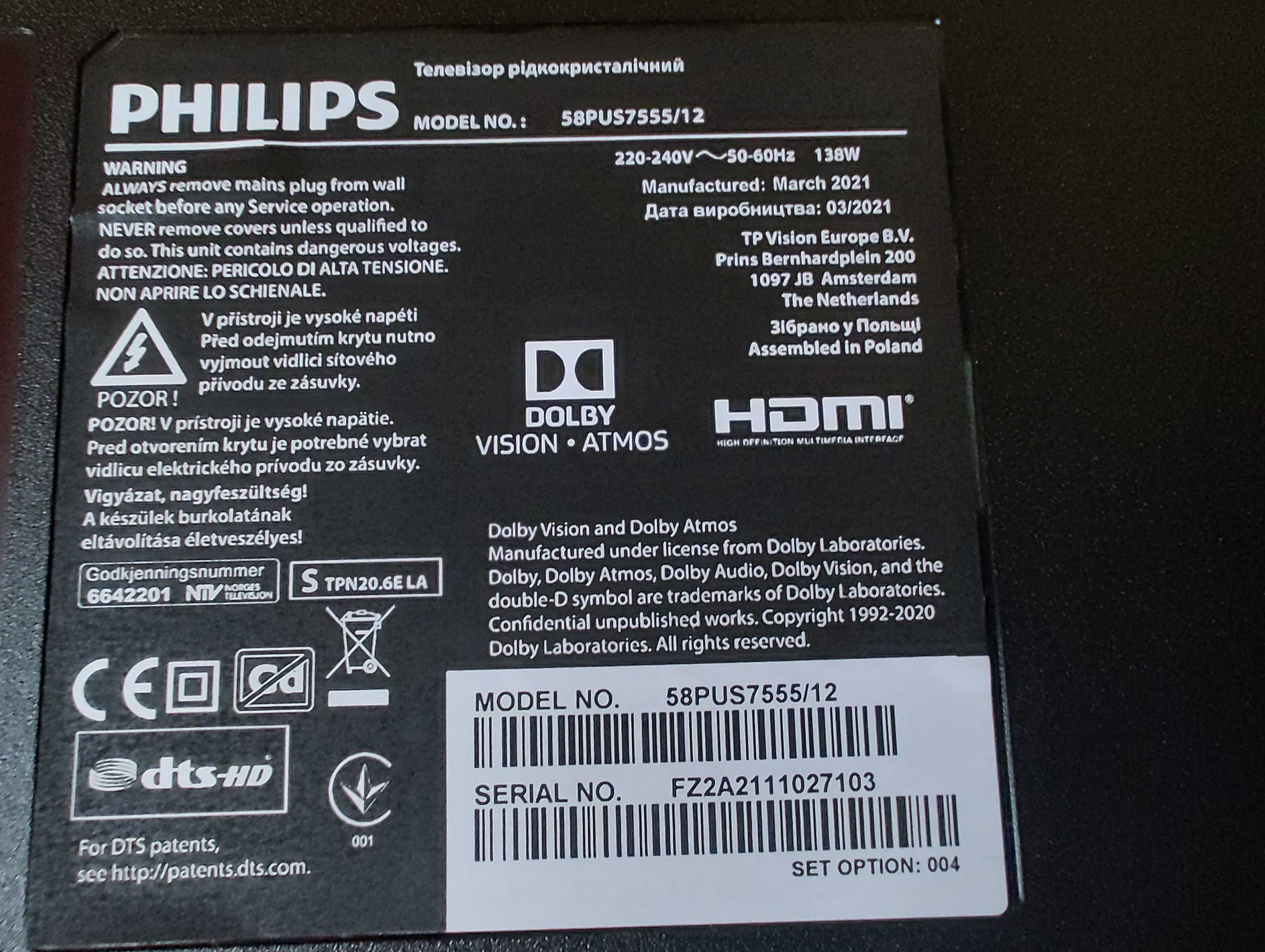 Telewizor Philips Smart TV gwarancja