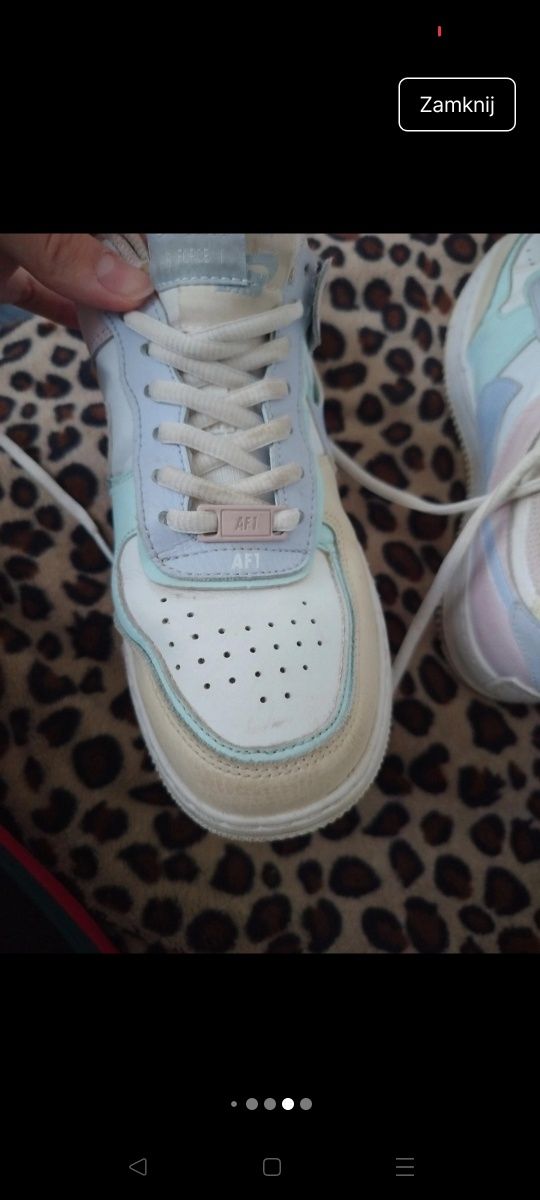 Buty Nike Air Force Shadow pastelowe jasne kolory
