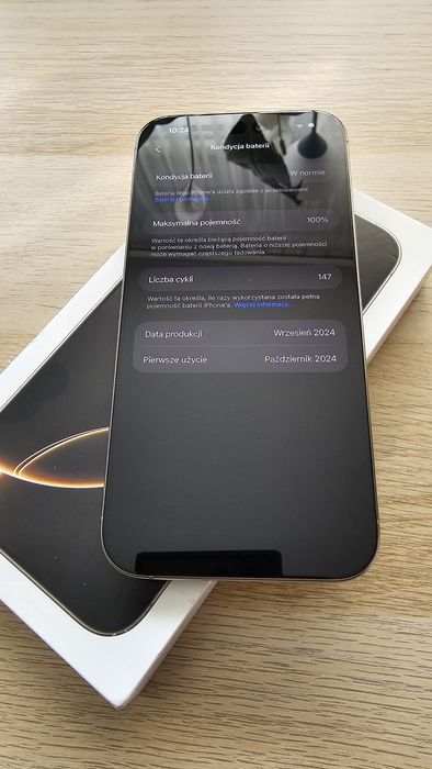 iPhone 16 Pro Max 1TB TYTAN! Idealny stan! 100% Bateria! JAK NOWY!