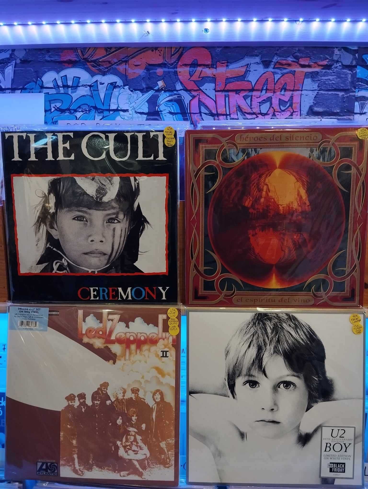 Vinil - Taxi Noiserv Rui Veloso Cult L.Zeppelin Heroes D.Silencio U2 .