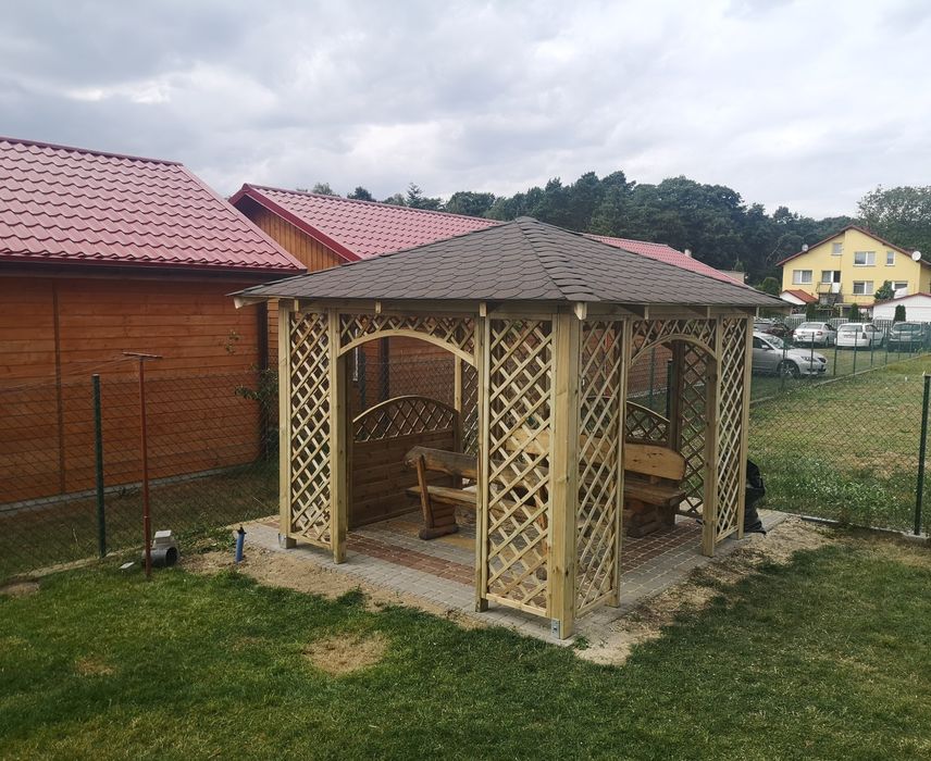 Altana 3×3 drewniana ogrodowa Montaż i dostawa w cenie