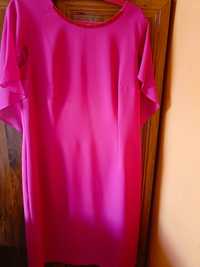 Piękna, jak nowa wizytowa suknia w kolorze fuksji, rozmiar 44