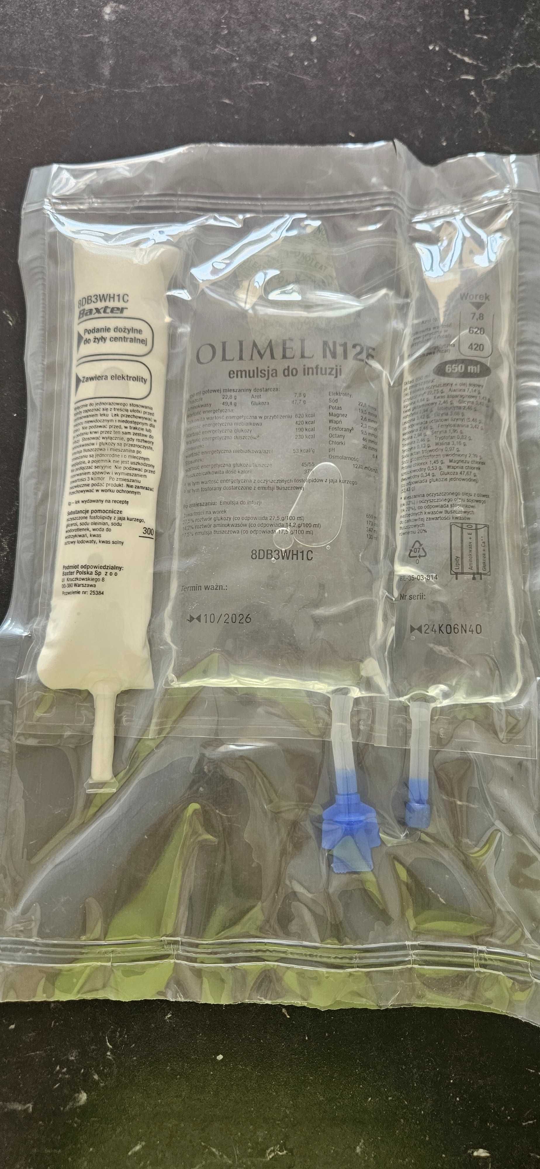 Olimel N12 E emulsja do infuzji 650 ml.