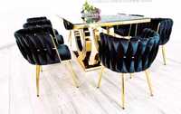 Jadalnia Stół NEXT + 8 krzeseł Glamour GLAMI