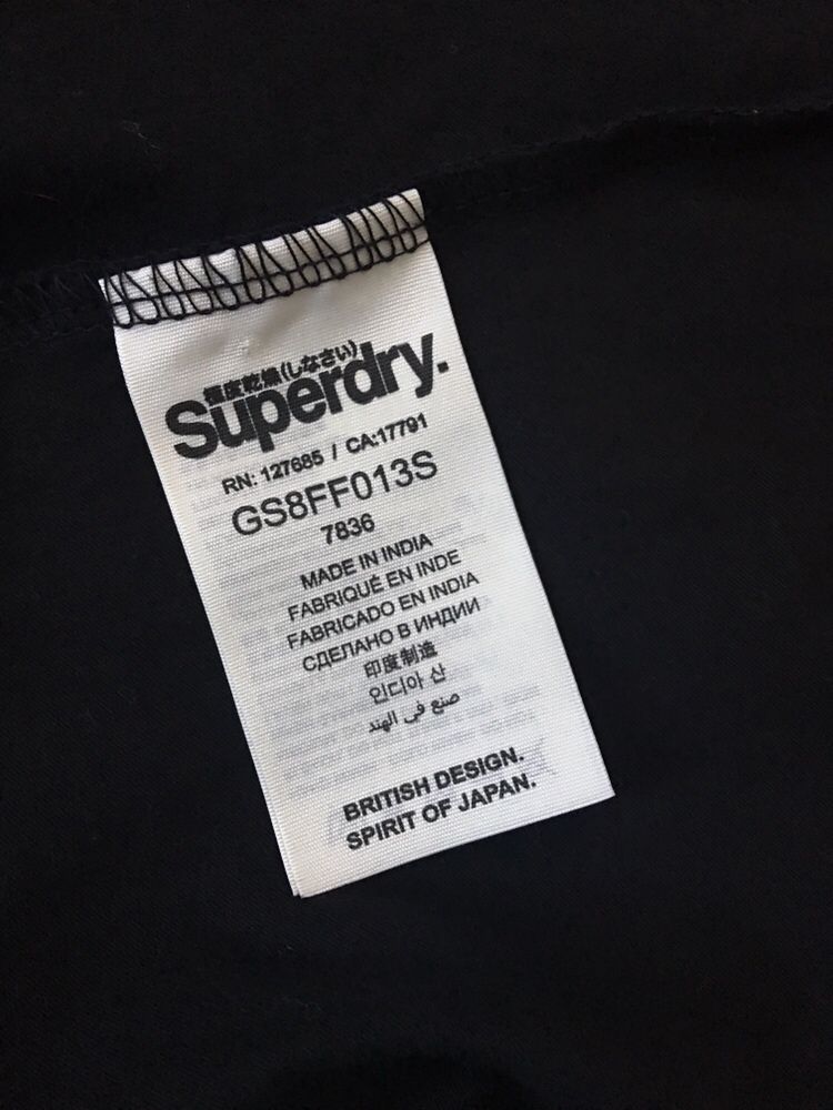 Sukienka SuperDry super Dry Xs S czarna na szerokie ramiączka