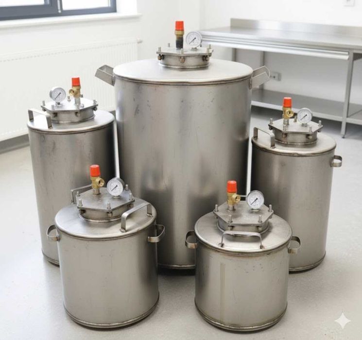 Автоклав огневой нержавейка 5,8,16,24,32 банки Производитель