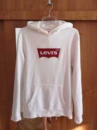 Levi's Bluza męska młodzieżowa z kapturem biała r.M