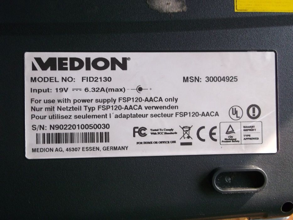 Laptop Medion FID 2130 na części