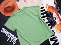 Fishbone T shirt zieleń nietoperz L