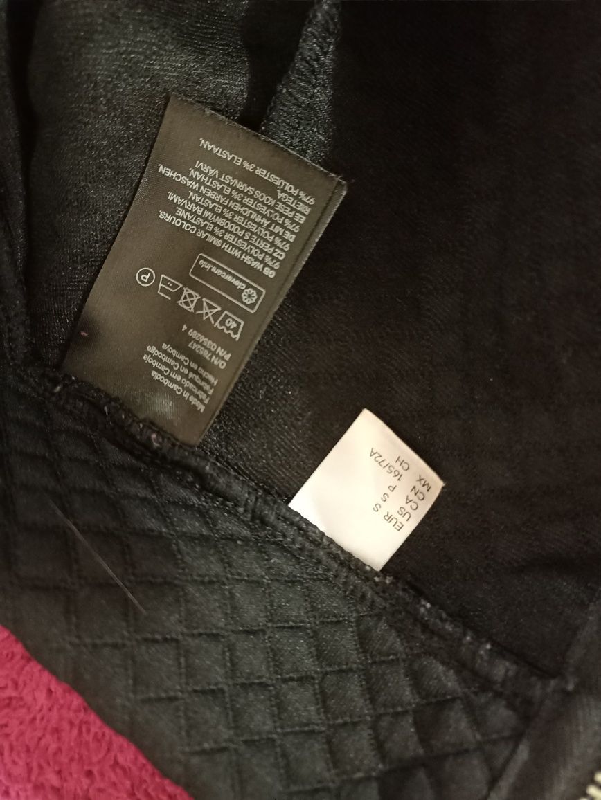 Spódniczka H&M galowa elegancka czarna krótka mini S alternative