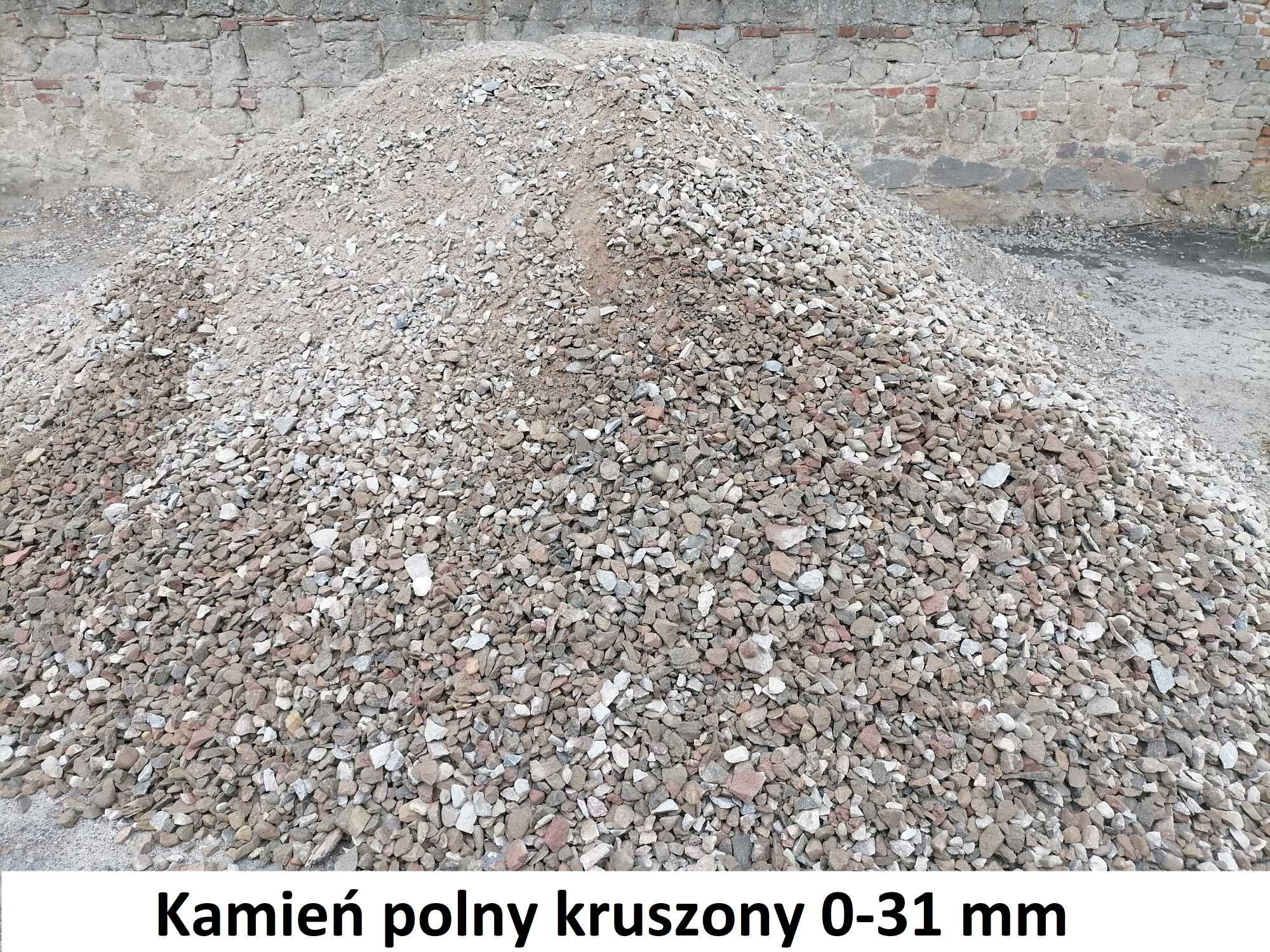 Kamień polny kruszony 0-31 mm,0-63 mm,Kruszywo,Tłuczeń drogowy,kliniec