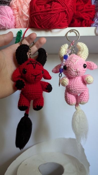 Мягкая игрушка бафомет. Амигуруми ручной работы