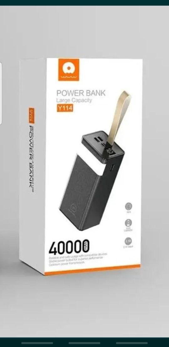 PowerBank WUW Y114 LCD Display 40000mAh (Black)