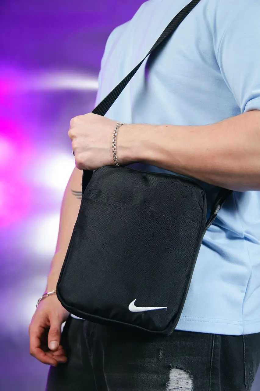 Сумка мужская через плечо Nike Барсетка мессенджер Найк черная
