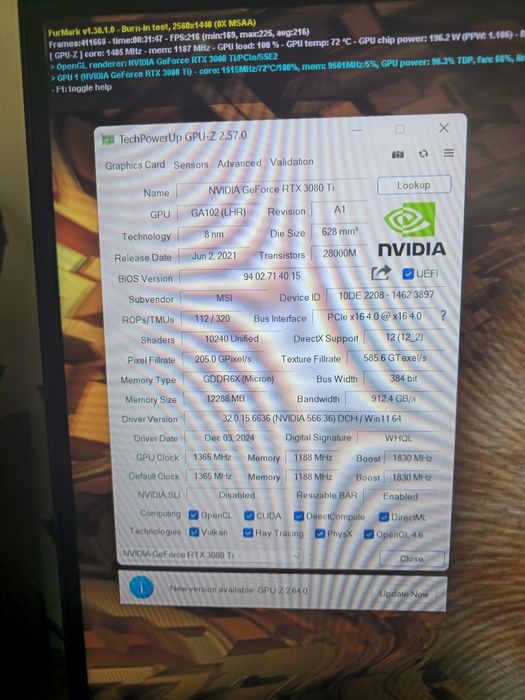 MSI Nvidia Geforce RTX 3080 TI SUPRIM X 12GB