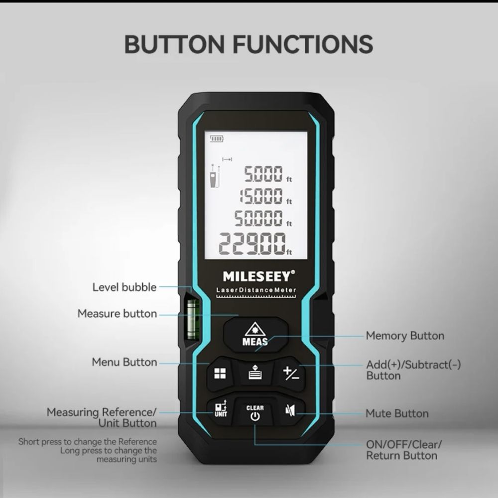 MILESEEY S6 Laser Tape Measure 40M 60M 80M 100M