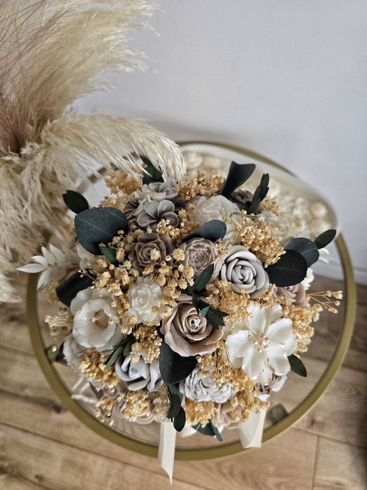 Flowerbox candlebox bukiet z wosku wieczny bukiet